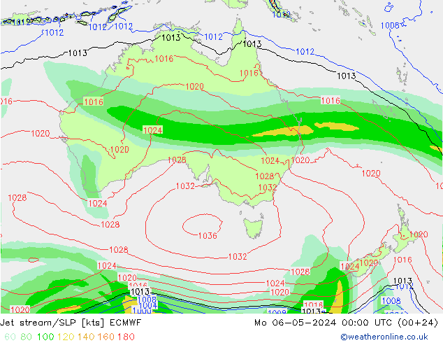 Corrente a getto ECMWF lun 06.05.2024 00 UTC