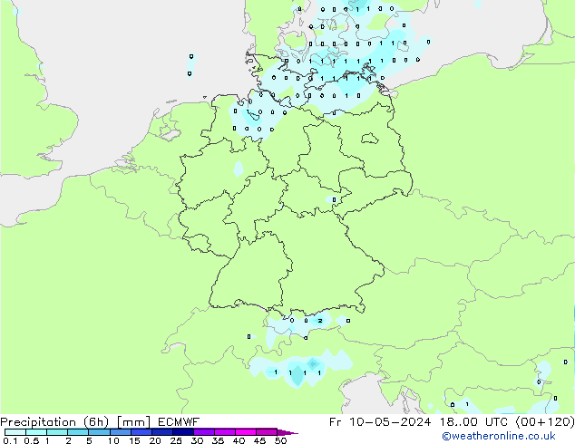 Z500/Yağmur (+YB)/Z850 ECMWF Cu 10.05.2024 00 UTC