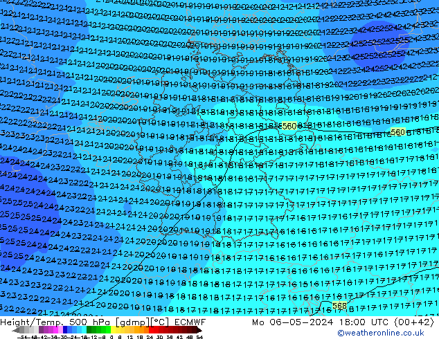 Z500/Rain (+SLP)/Z850 ECMWF Seg 06.05.2024 18 UTC