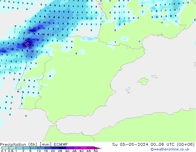 Z500/Rain (+SLP)/Z850 ECMWF dim 05.05.2024 06 UTC