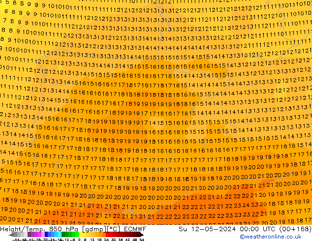 Z500/Rain (+SLP)/Z850 ECMWF Ne 12.05.2024 00 UTC