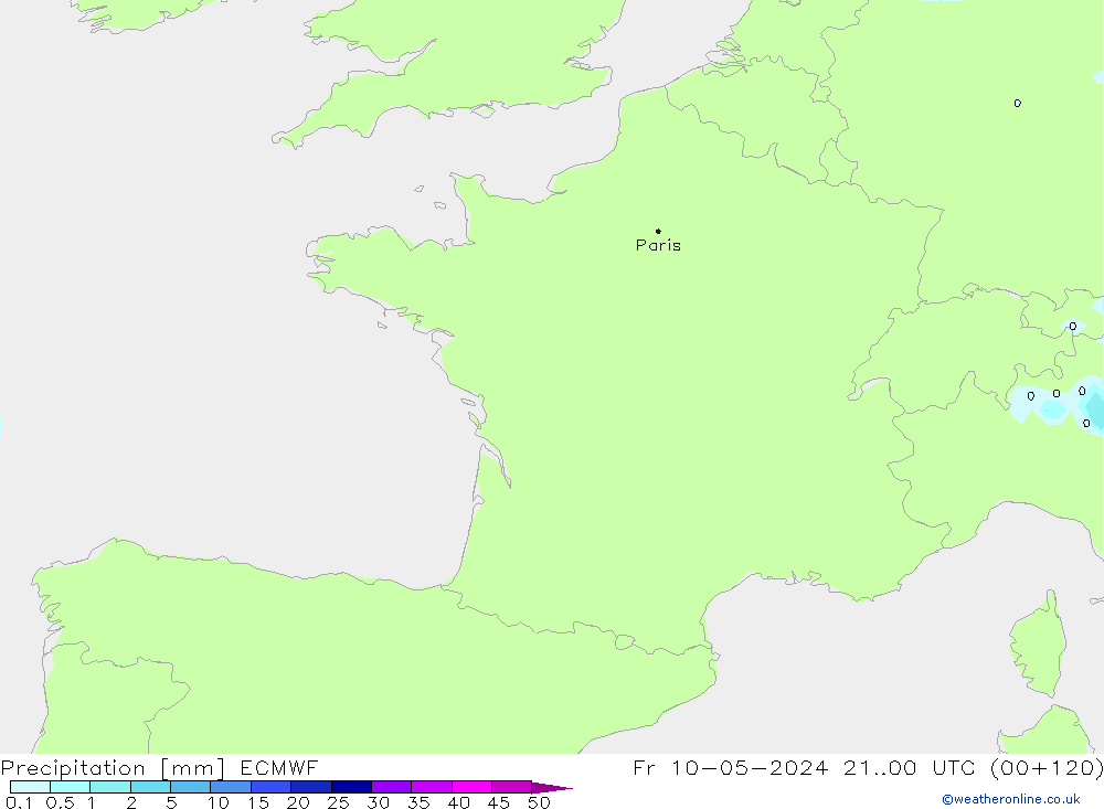 Precipitation ECMWF Fr 10.05.2024 00 UTC