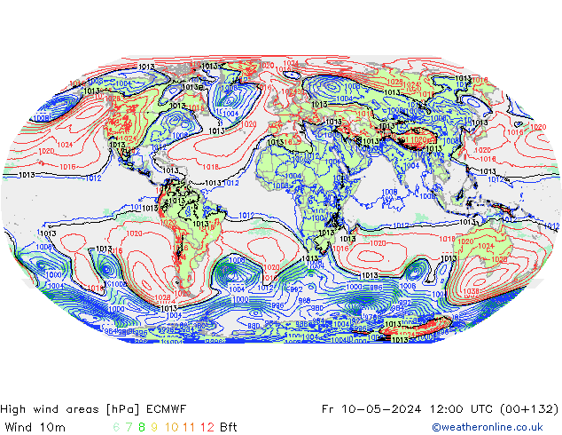Sturmfelder ECMWF Fr 10.05.2024 12 UTC
