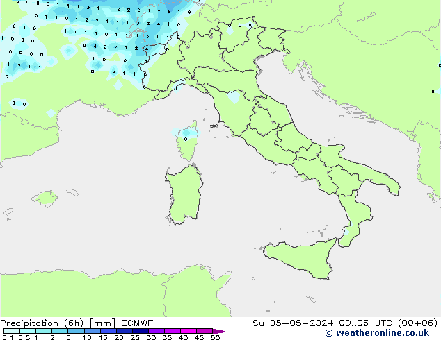 Z500/Rain (+SLP)/Z850 ECMWF dom 05.05.2024 06 UTC