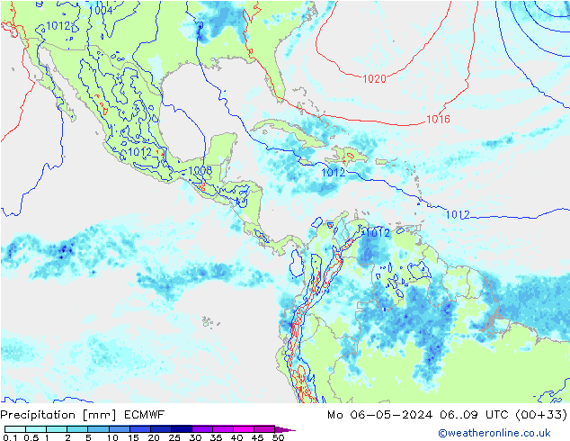 precipitação ECMWF Seg 06.05.2024 09 UTC