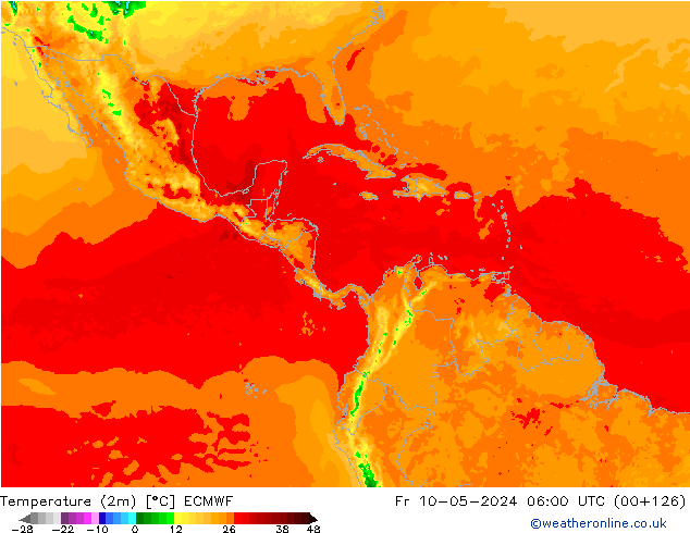 карта температуры ECMWF пт 10.05.2024 06 UTC