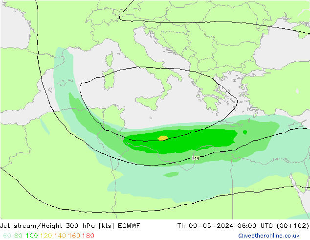 Jet Akımları ECMWF Per 09.05.2024 06 UTC