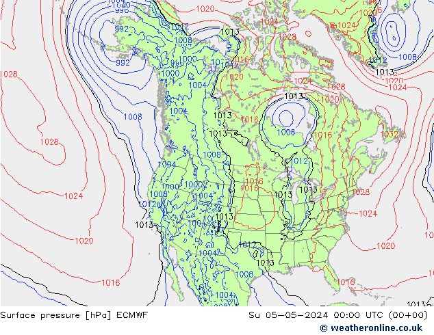 地面气压 ECMWF 星期日 05.05.2024 00 UTC