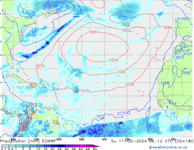 Yağış ECMWF Paz 12.05.2024 12 UTC