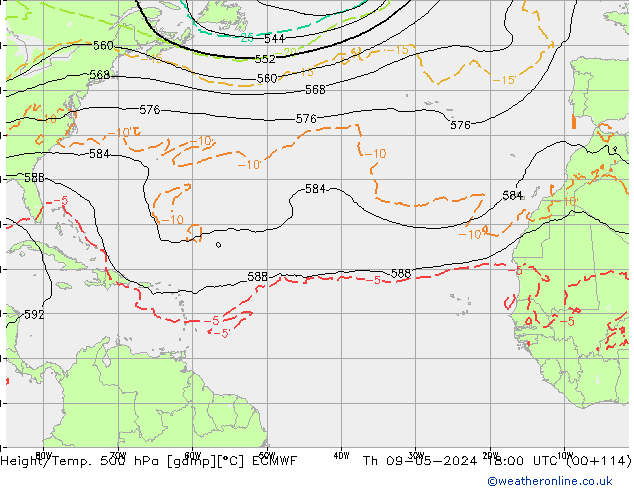 Z500/Yağmur (+YB)/Z850 ECMWF Per 09.05.2024 18 UTC