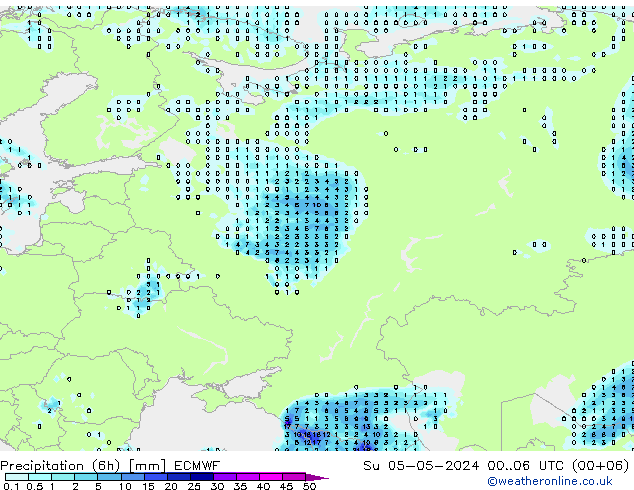 Z500/Rain (+SLP)/Z850 ECMWF Su 05.05.2024 06 UTC