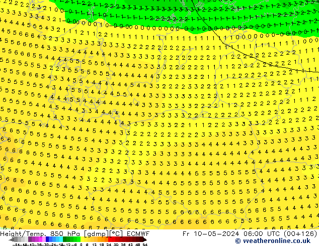 Z500/Rain (+SLP)/Z850 ECMWF пт 10.05.2024 06 UTC