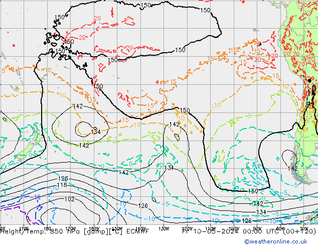 Z500/Rain (+SLP)/Z850 ECMWF Sex 10.05.2024 00 UTC