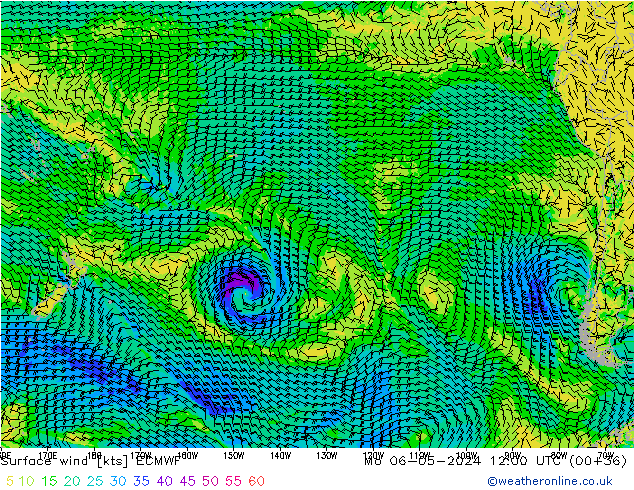 Yağış 6sa/Rüz. 10m/950 ECMWF Pzt 06.05.2024 12 UTC
