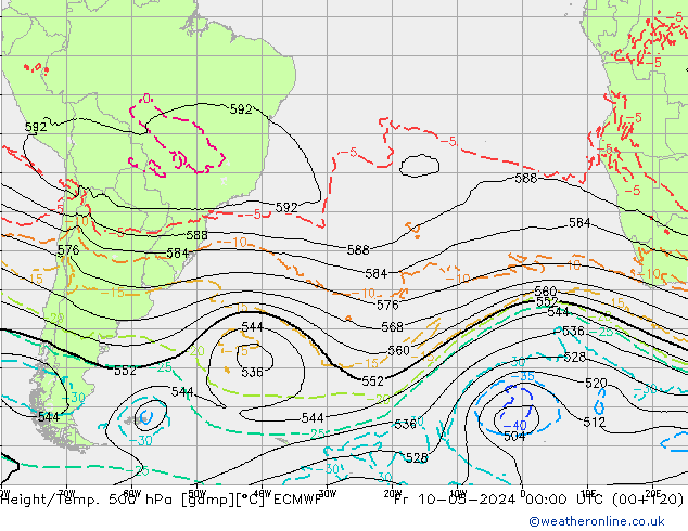 Z500/Rain (+SLP)/Z850 ECMWF pt. 10.05.2024 00 UTC