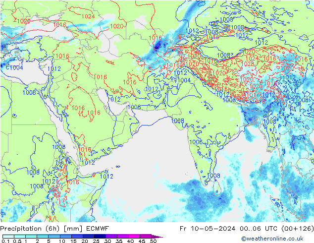 Z500/Yağmur (+YB)/Z850 ECMWF Cu 10.05.2024 06 UTC