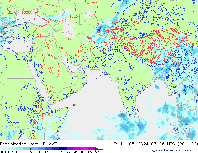 Yağış ECMWF Cu 10.05.2024 06 UTC