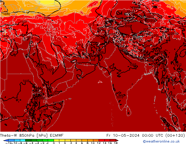 Theta-W 850hPa ECMWF pt. 10.05.2024 00 UTC