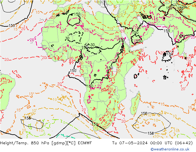 Z500/Rain (+SLP)/Z850 ECMWF Tu 07.05.2024 00 UTC