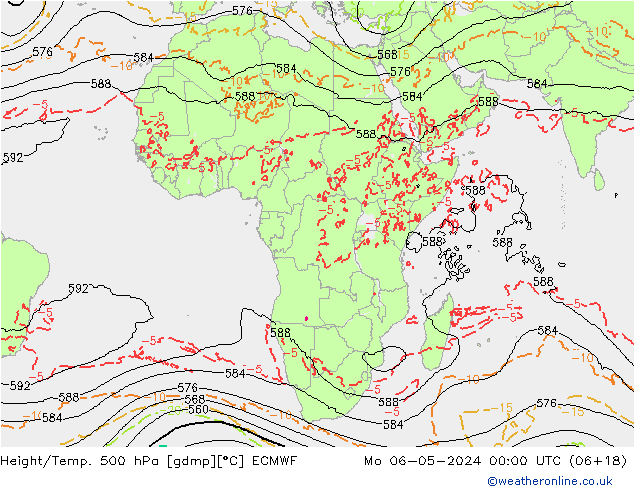 Z500/Regen(+SLP)/Z850 ECMWF ma 06.05.2024 00 UTC