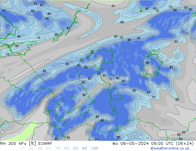 RV 300 hPa ECMWF ma 06.05.2024 06 UTC