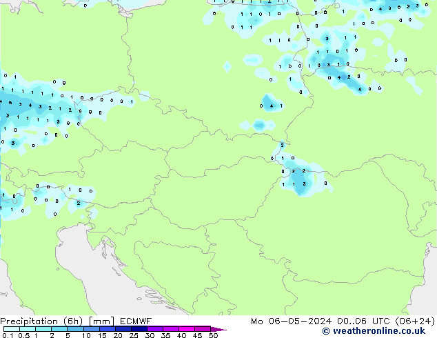 Z500/Rain (+SLP)/Z850 ECMWF Mo 06.05.2024 06 UTC