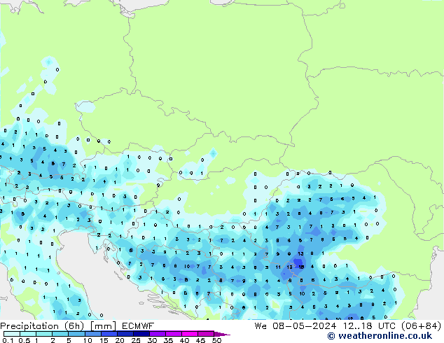 Z500/Rain (+SLP)/Z850 ECMWF St 08.05.2024 18 UTC