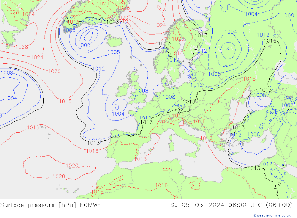 ciśnienie ECMWF nie. 05.05.2024 06 UTC