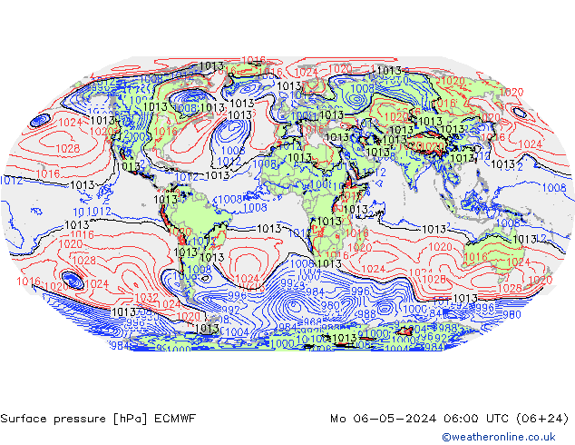 ciśnienie ECMWF pon. 06.05.2024 06 UTC