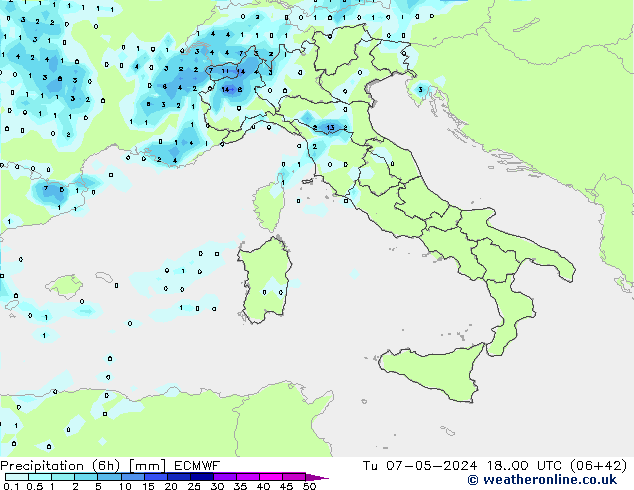 Z500/Rain (+SLP)/Z850 ECMWF Tu 07.05.2024 00 UTC