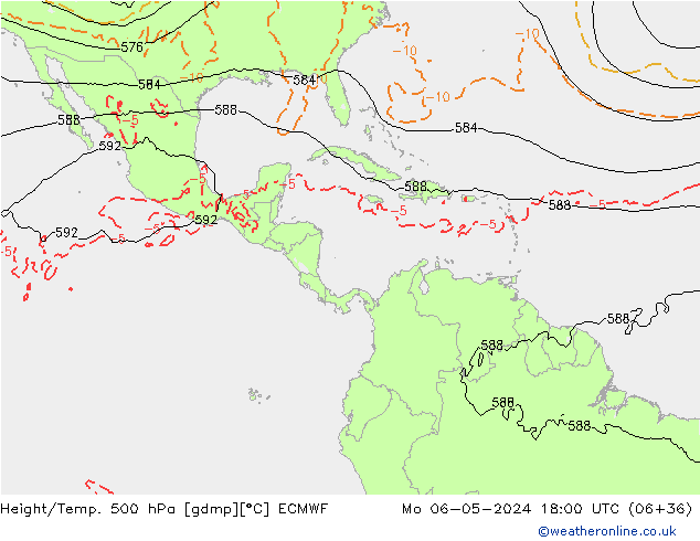 Z500/Rain (+SLP)/Z850 ECMWF lun 06.05.2024 18 UTC