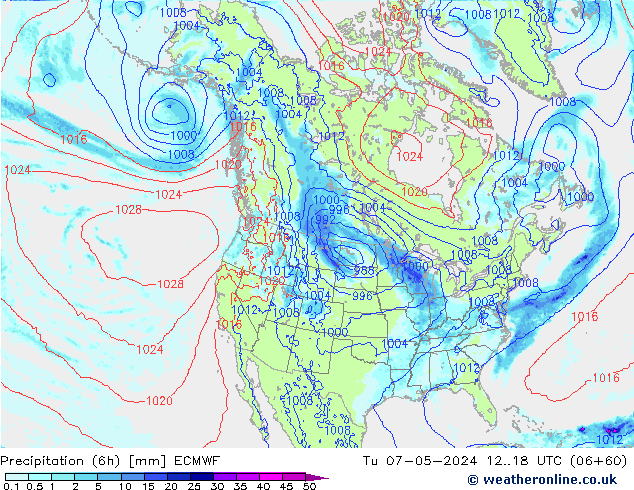 Z500/Rain (+SLP)/Z850 ECMWF Ter 07.05.2024 18 UTC