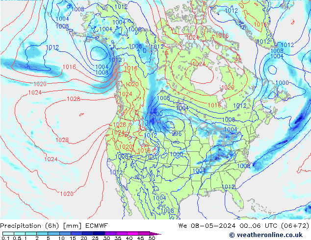 Z500/Rain (+SLP)/Z850 ECMWF  08.05.2024 06 UTC