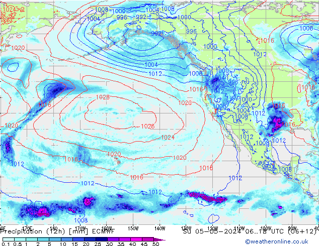 Précipitation (12h) ECMWF dim 05.05.2024 18 UTC