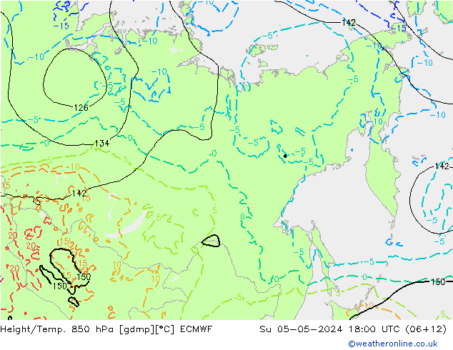 Z500/Rain (+SLP)/Z850 ECMWF dim 05.05.2024 18 UTC