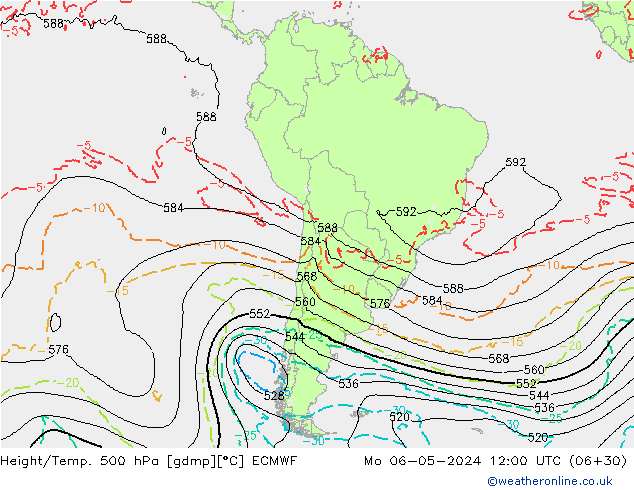 Z500/Regen(+SLP)/Z850 ECMWF ma 06.05.2024 12 UTC