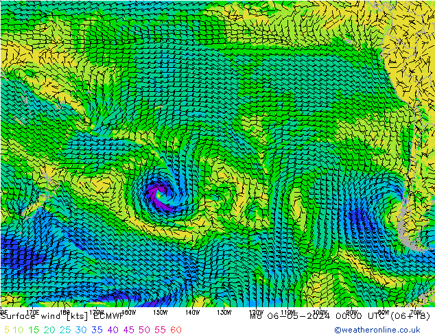 Wind 10 m ECMWF ma 06.05.2024 00 UTC