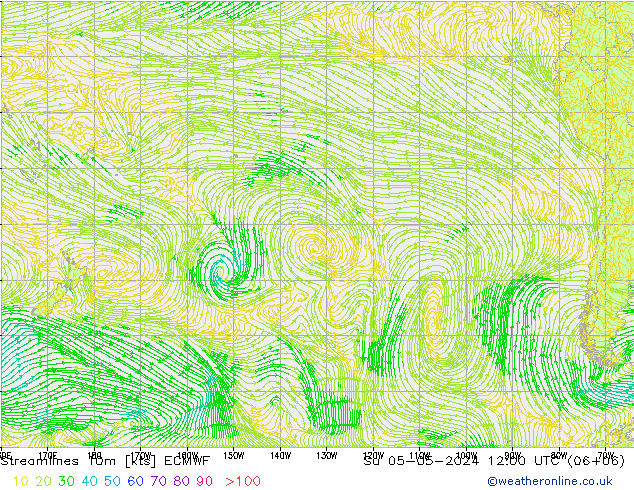 Ligne de courant 10m ECMWF dim 05.05.2024 12 UTC