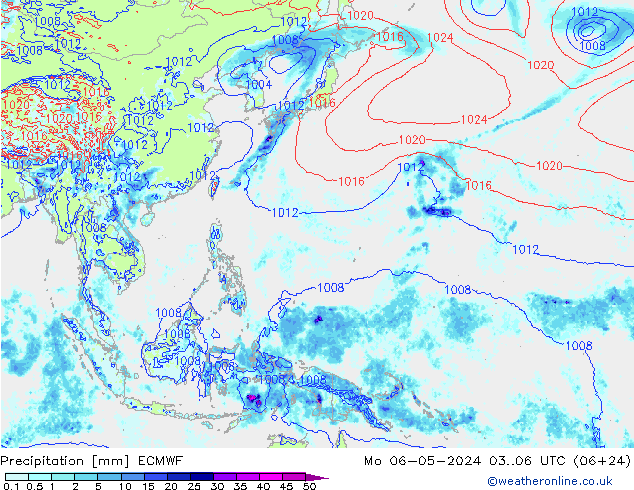 Precipitazione ECMWF lun 06.05.2024 06 UTC