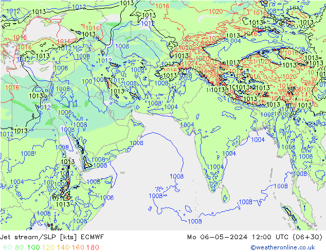 Straalstroom/SLP ECMWF ma 06.05.2024 12 UTC
