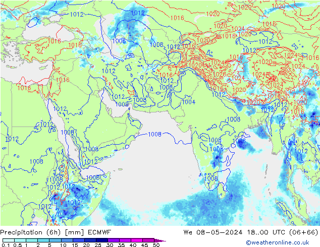 Z500/Rain (+SLP)/Z850 ECMWF We 08.05.2024 00 UTC