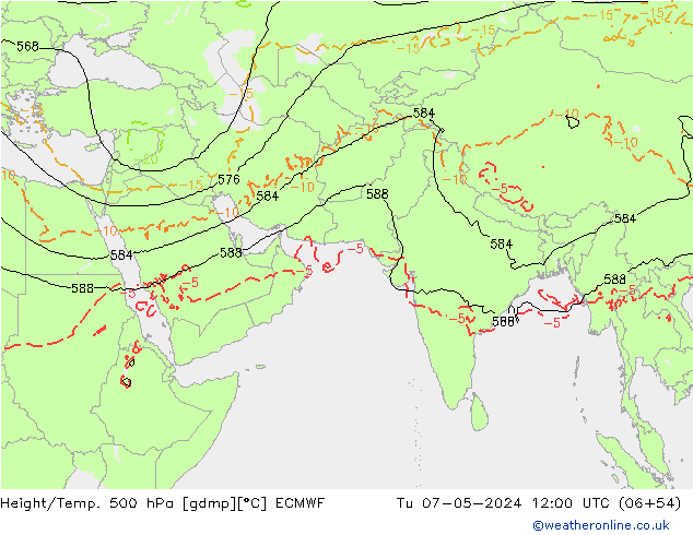 Geop./Temp. 500 hPa ECMWF mar 07.05.2024 12 UTC