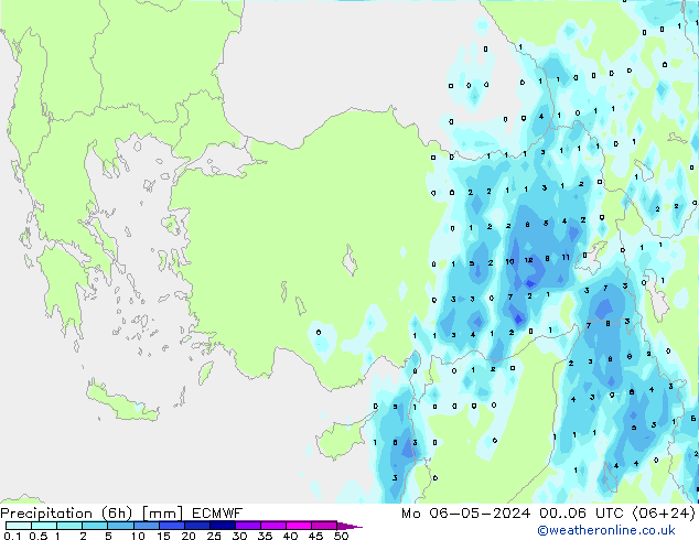 Z500/Rain (+SLP)/Z850 ECMWF Po 06.05.2024 06 UTC