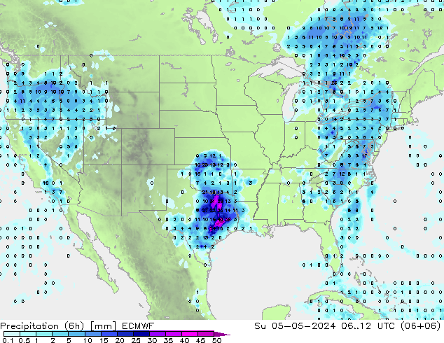 Z500/Rain (+SLP)/Z850 ECMWF Su 05.05.2024 12 UTC