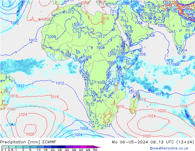 Precipitación ECMWF lun 06.05.2024 12 UTC
