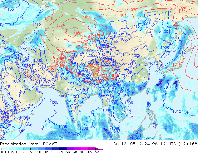 Precipitazione ECMWF dom 12.05.2024 12 UTC