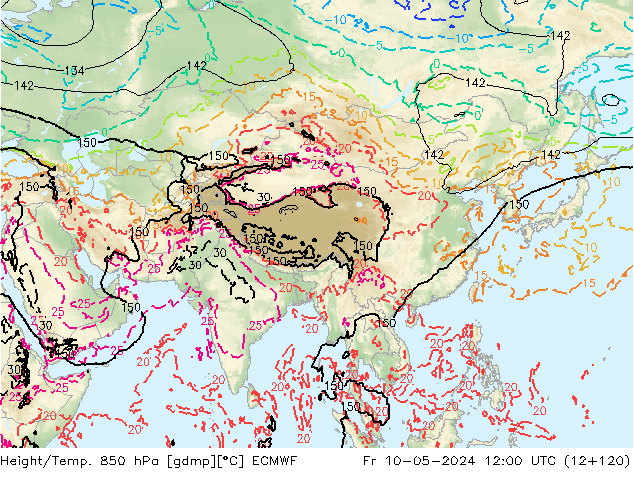 Z500/Rain (+SLP)/Z850 ECMWF pt. 10.05.2024 12 UTC