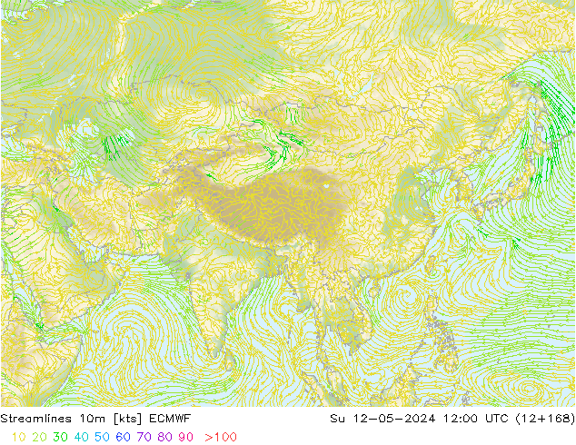Streamlines 10m ECMWF Su 12.05.2024 12 UTC