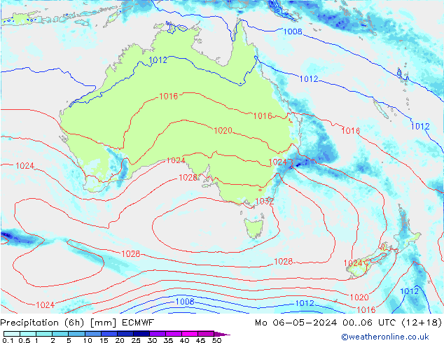 Z500/Rain (+SLP)/Z850 ECMWF Mo 06.05.2024 06 UTC