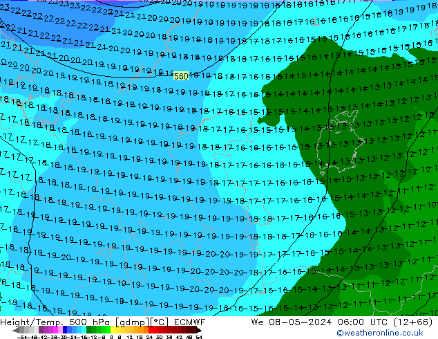 Z500/Rain (+SLP)/Z850 ECMWF  08.05.2024 06 UTC